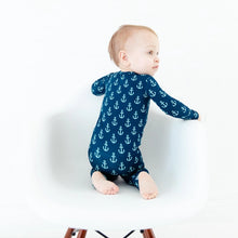 Hooked On You Nautical Bamboo Baby Convertible Footie Pjs