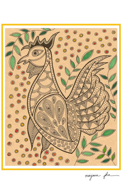 Rooster Greeting Card by Nayana Design Studio