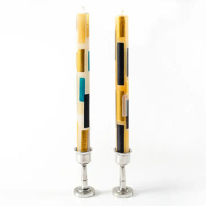 Hand Painted Taper Candles from South Africa (Set of 2 - Various Styles)