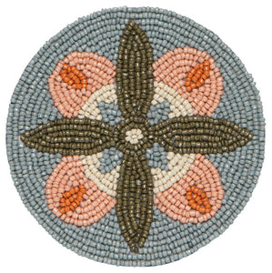 Hand-Beaded Formation Disco Coasters (Set of 4)