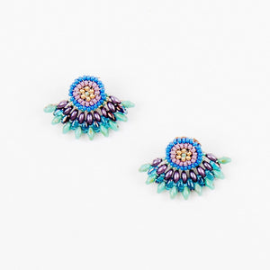 Duo Beaded Fair Trade Post Earrings (Multiple Color Options)