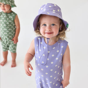 Lilac Dasies Organic Tank Romper