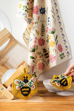Bee Garden Crochet Dishcloths/Sponges -  Set of 2