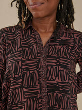 Carey Trapeze Shirt-  Mocha Scribble Modal
