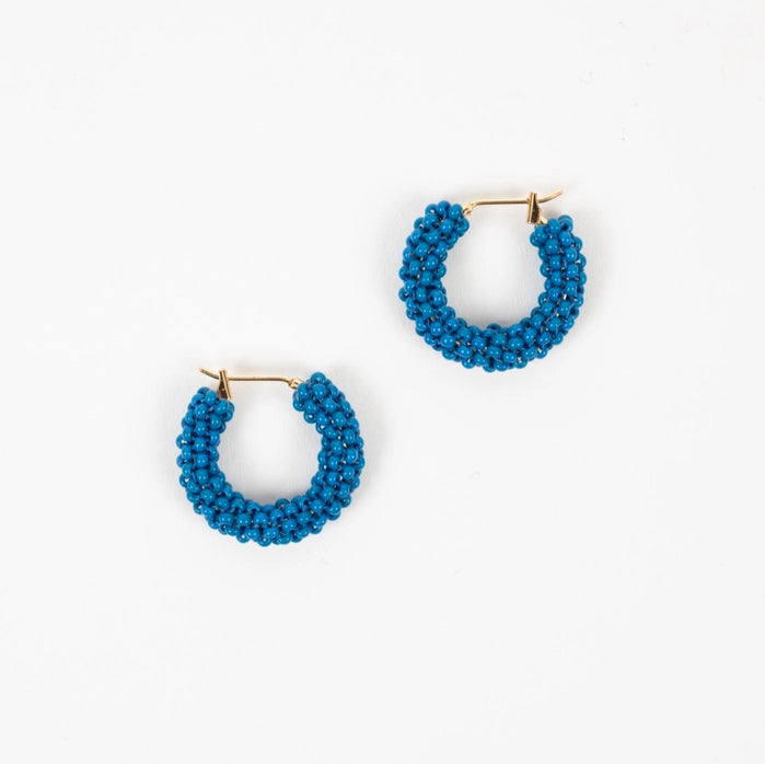 Pop or Color Fair Trade Beaded Hoop Earrings (Multiple Colors)