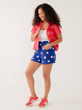 Serena Short Blue Polka Dot Ikat