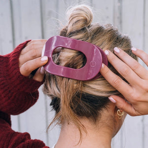 Wild Side Magenta - Flat Round Hair Clip