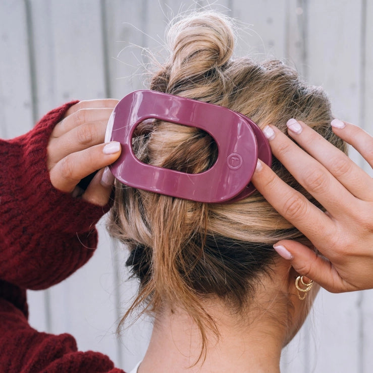 Wild Side Magenta - Flat Round Hair Clip