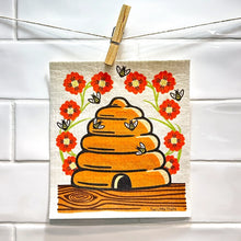 Honey Bee Swedish Dishcloth