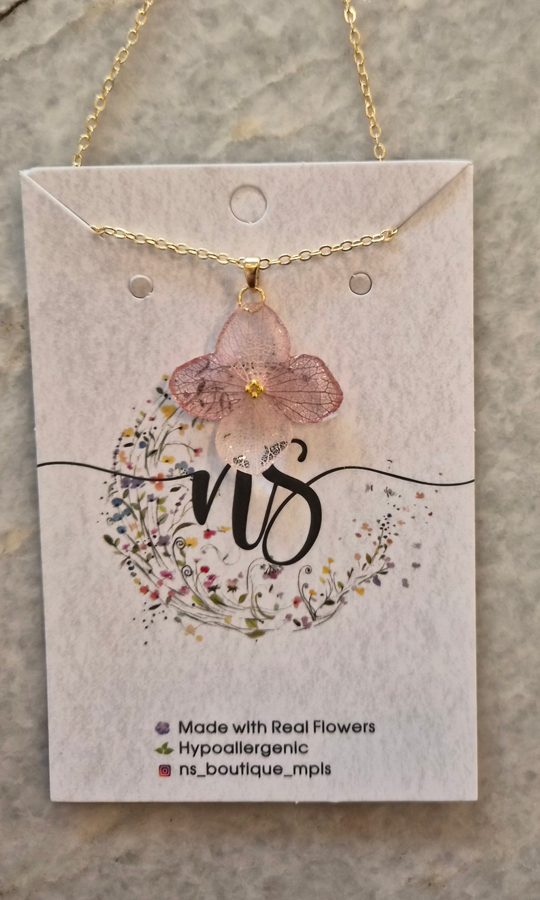 Hydrangea Pendant Necklace