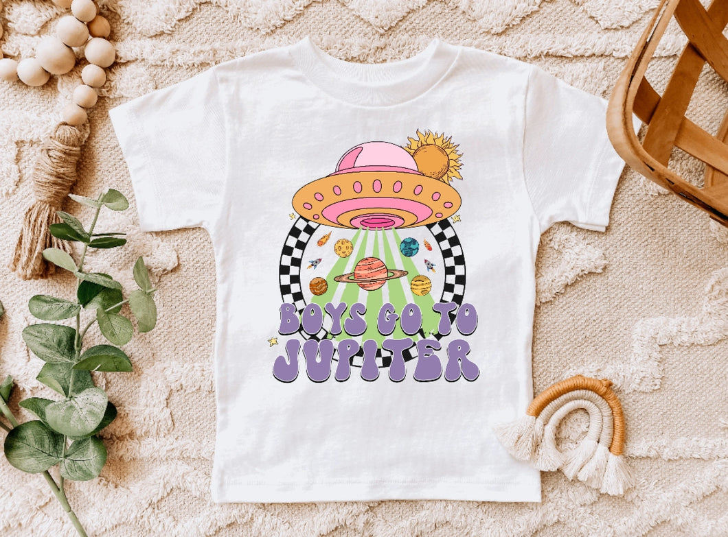 Boys Go To Jupiter Funny Kids Tee Shirt