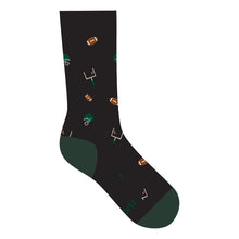 Socks That Support Youth Sports (Black Footballs)