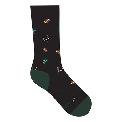 Socks That Support Youth Sports (Black Footballs)