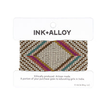 Penelope Diamonds Beaded Stretch Bracelet Muted Rainbow
