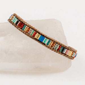 Handmade Bracelet Miyuke Bead and Leather(Multiple Options)