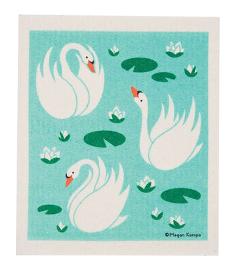 Swan Song Swedish Dishcloth