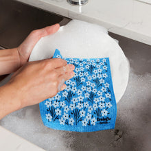 Blue Bouquet Swedish Dishcloth