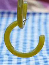 Curved Resin Hoops Olive