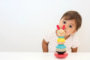 Wooden Rabbit Baby Stacker Toy