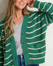 Bianca Shaker Cardigan - Palm Stipe