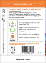 Cosmos, Sensation Seed Packets