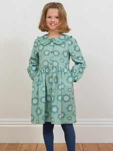 Big Blooms Organic Cotton Collar Dress