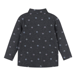 Boys Robot Pique Knit Buttondown