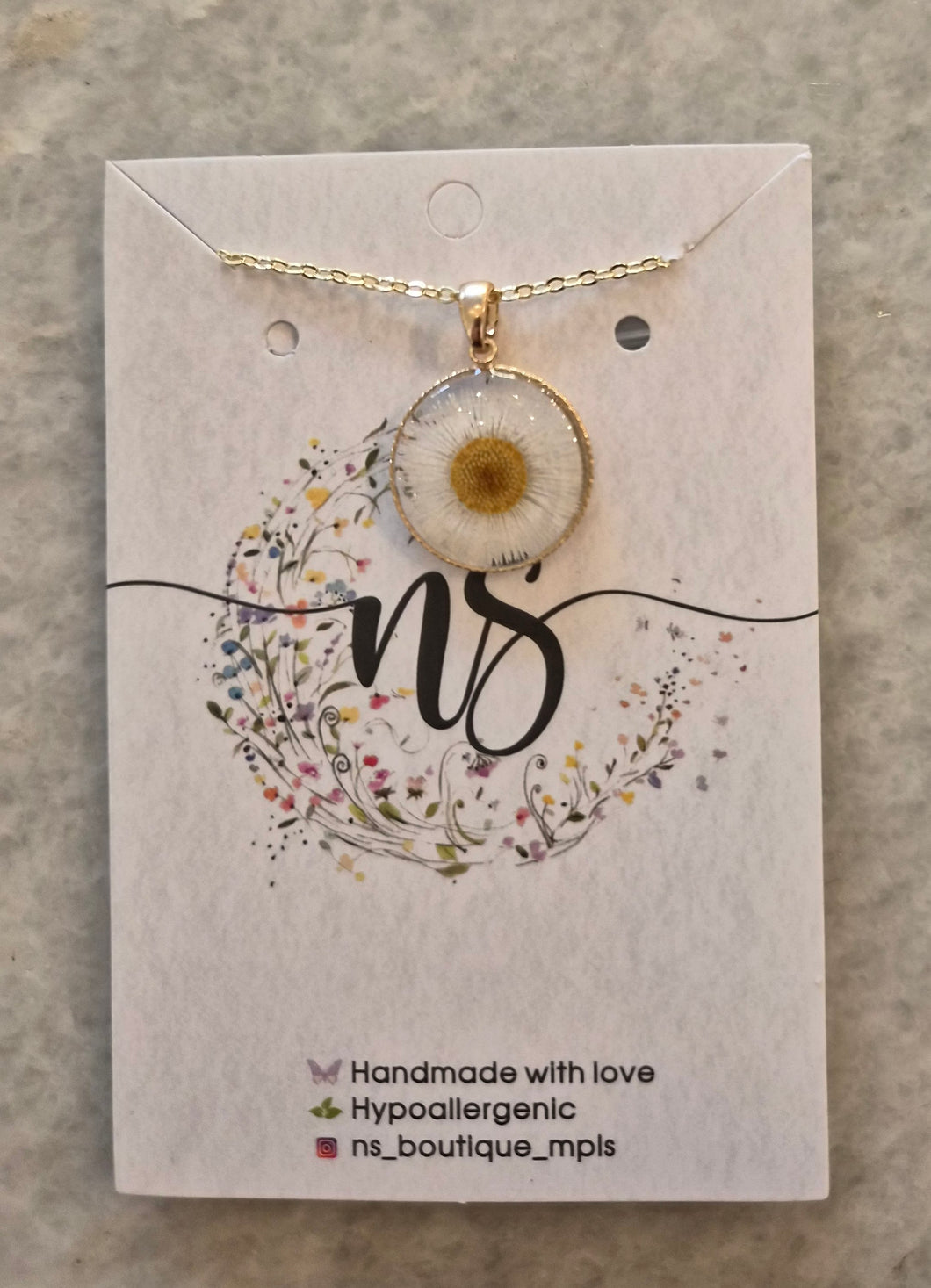 Fleabane Pendant Necklace