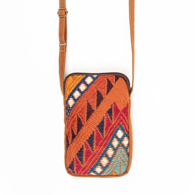 Geometric Handwoven Crossbody Pouch