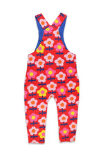 Organic Pink Flower Print Dungarees/Overalls