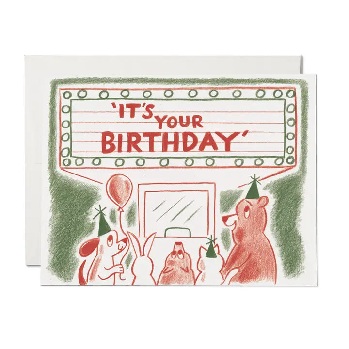 It's Your Birthday Marquee Birthday Greeting Card