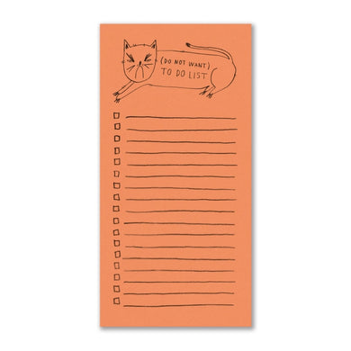 (Do Not Want) To Do List Notepad