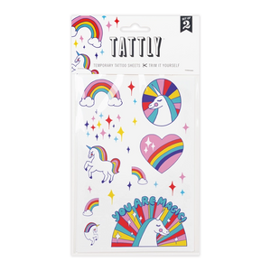 Rainbow Unicorns Tattoo Sheets