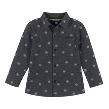 Boys Robot Pique Knit Buttondown