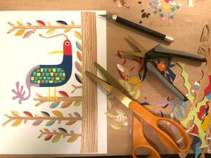 Bird Collages Hand Cut Playing Cards