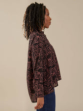 Carey Trapeze Shirt-  Mocha Scribble Modal