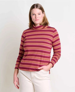 Maisey Long Sleeve T-Neck - Violet Stripe