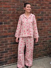 Women’s Cotton Pajama Set – Rose Garden
