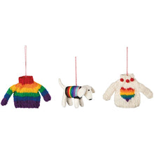Love is Love Rainbow Felt Christmas Ornaments (Multiple Styles)