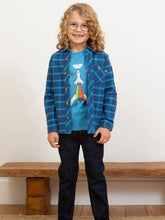 Navy & Blue Organic Cotton Kids Flannel