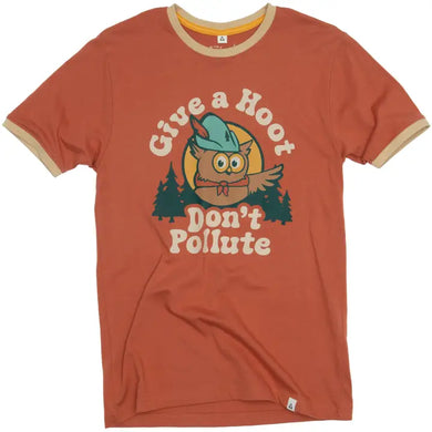 Give A Hoot Ringer Tee - Spice