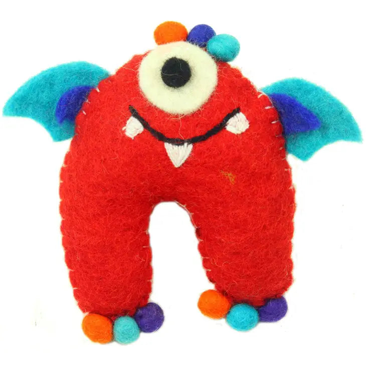 Red Monster Felt Tooth Fairy Pillow