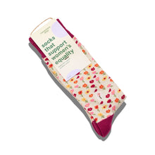 Socks That Support Women's Equality (Pink Floral)