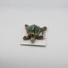 Bask Red-Eared Slider Turtle Porcelain Miniature