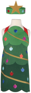 Christmas Tree Kids Apron & Hat Set