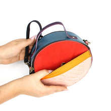 Circle Recycled Leather Crossbody Bag
