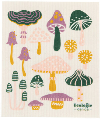 Mushroom Gems Swedish Dishcloth