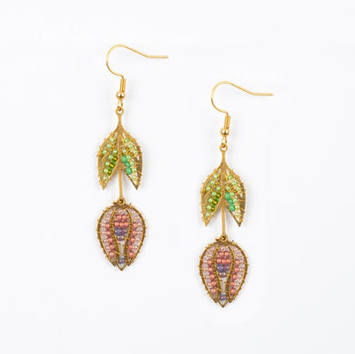 Hanging Tulip Fair Trade Beaded Earrings