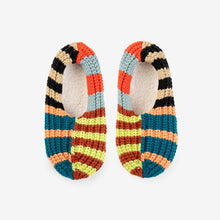 Patchwork Stripe Rib Slippers (Multiple Colors)