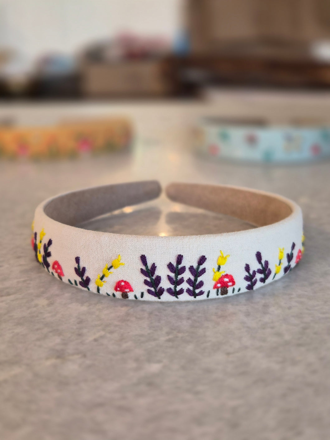 Natural-Inspired Embroidered Headbands